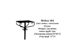 Стол железный с вензелями
